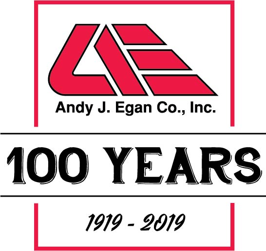Andy Egan 100-year anniversary logo